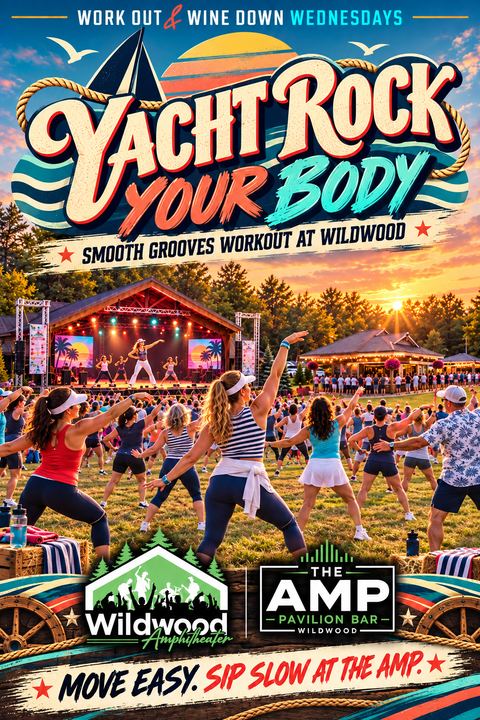 Yacht Rock Your Body poster, Smooth grooves workout at Wildwood